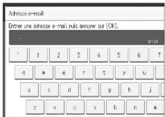 RICOH Aficio MP 9000 - Saisissez l'adresse e-mail. - 1