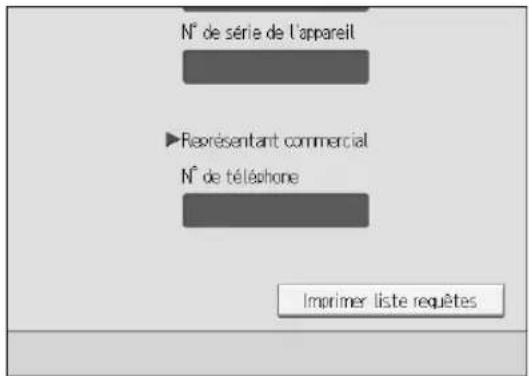 RICOH Aficio MP 9000 - Appuyez sur [Imprimer liste requêtes]. - 1