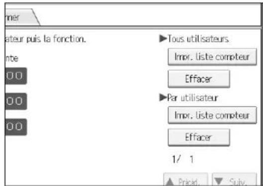 RICOH Aficio MP 9000 - Effacement du nombre d'impressions - 3