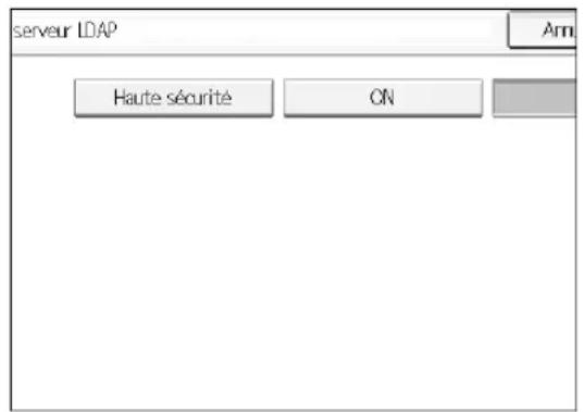 RICOH Aficio MP 9000 - Appuyez sur [ON] ou [Haute sécurité] dans "Authentication". - 1