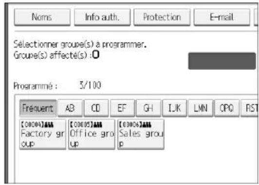 RICOH Aficio MP 9000 - Suppression d'un nom d'un groupe - 3
