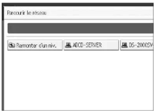 RICOH Aficio MP 1350 - Utilisation de Parcourir le réseau pour rechercher le dossier - 1