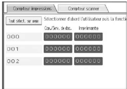 RICOH Aficio MP 1350 - Impression du compteur pour chaque utilisateur - 2