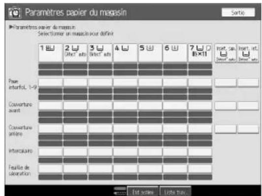 RICOH Aficio MP 1350 - Modification des paramètres magasin papier - 2