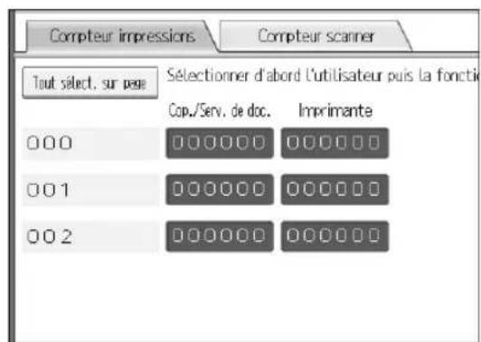 RICOH Aficio MP 1350 - Effacement du nombre d'impressions - 2