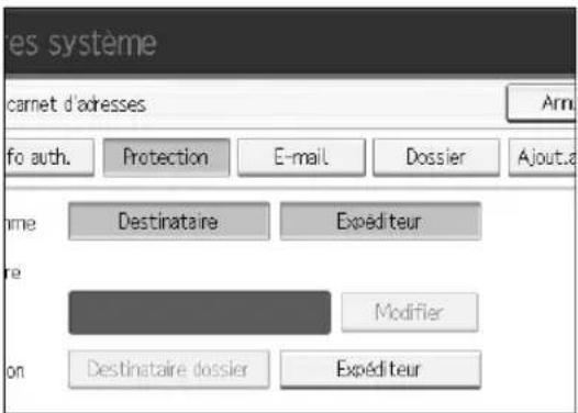 RICOH Aficio MP 1350 - Appuyez sur [Destinataire] ou sur [Expéditeur] sous Utiliser le nom comme. - 1