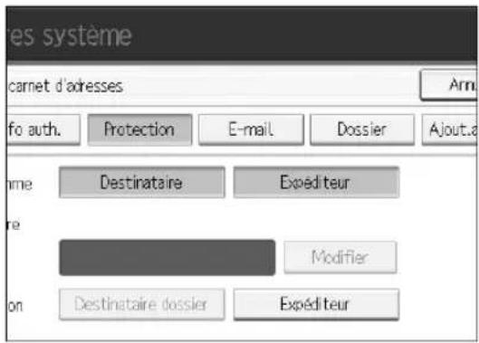 RICOH Aficio MP 1100 - Appuyez sur [Destinataire] ou sur [Expéditeur] sous Utiliser le nom comme. - 1
