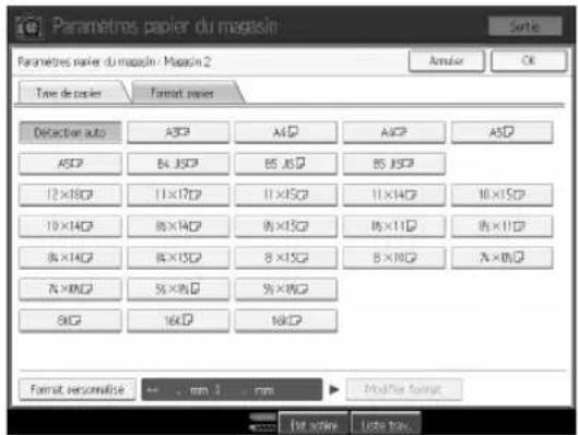 RICOH Aficio MP 1100 - Modifiez les paramètres, puis appuyez sur [OK]. - 1