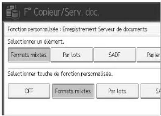 RICOH Aficio MP 1100 - ◆Personnaliser fonction : Stockage serveur de documents - 1