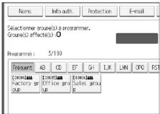 RICOH Aficio MP 1100 - Inscription de noms dans un groupe - 2