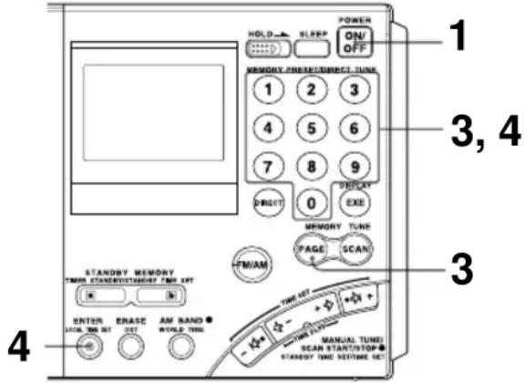 SONY ICFSW7600GR - Geheugenopslag en keuze van zenders - 1