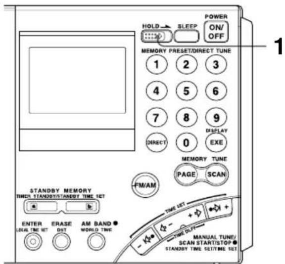 SONY ICFSW7600GR - — Hold toetsbeveiliging - 1