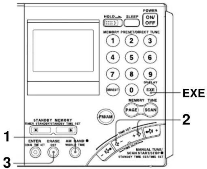 SONY ICFSW7600GR - Búsqueda de la hora en otras zonas del mundo - 1