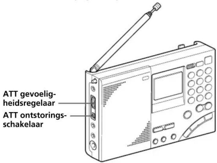 SONY ICFSW7600GR - Instellen van de ontvangstgevoeligheid voor de zoekafstemming - 1