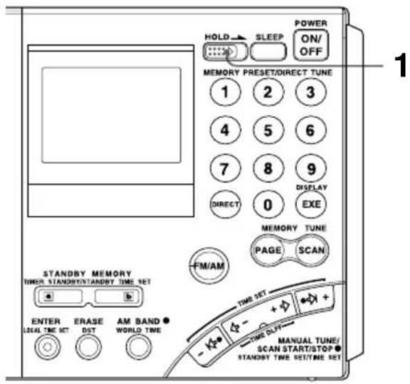 SONY ICFSW7600GR - Preventing operation errors — Hold function - 1