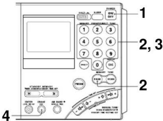 SONY ICFSW7600GR - Apagamento de estações programadas - 1