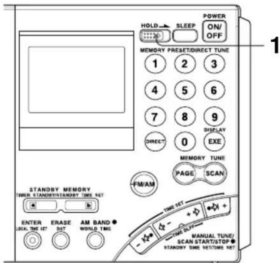 SONY ICFSW7600GR - Prevención de errores de operación — Función de bloqueo - 1