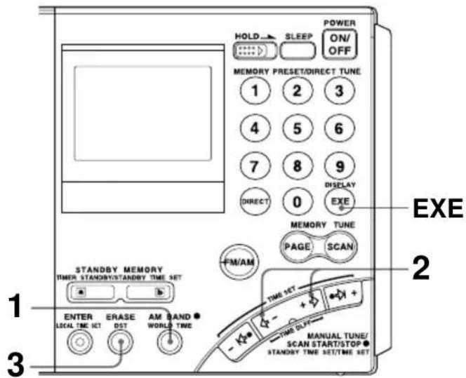 SONY ICFSW7600GR - Finding out the time in other areas of the world - 1