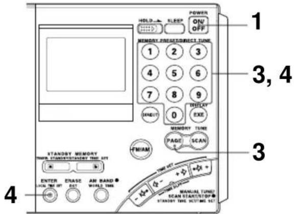 SONY ICFSW7600GR - Memorización y cambio de emisoras - 1