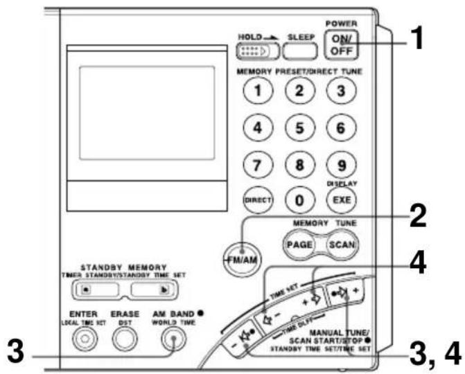 SONY ICFSW7600GR - Manuelle Frequenzeingabe — Manuelle Abstimmung - 1