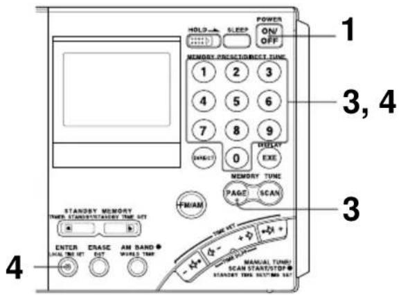 SONY ICFSW7600GR - Presetting and changing the stations - 1