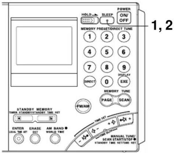 SONY ICFSW7600GR - — Minuterie sommeil - 1