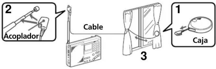 SONY ICFSW7600GR - Utilización de la antena exterior de SW suministrada - 1