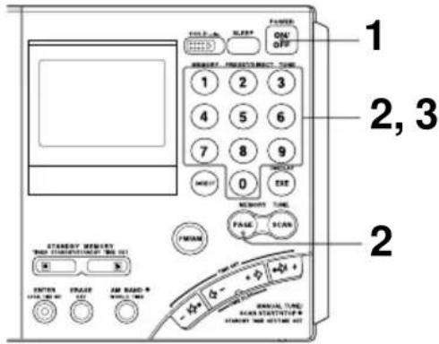 SONY ICFSW7600GR - Sintonização de estações programadas - 1