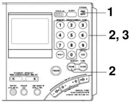 SONY ICFSW7600GR - Abrufen eines gespeicherten Senders - 1