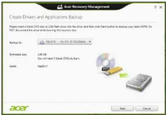 ACER Aspire E1571G - Criar cépía de segurança de controladores e de aplicações - 3
