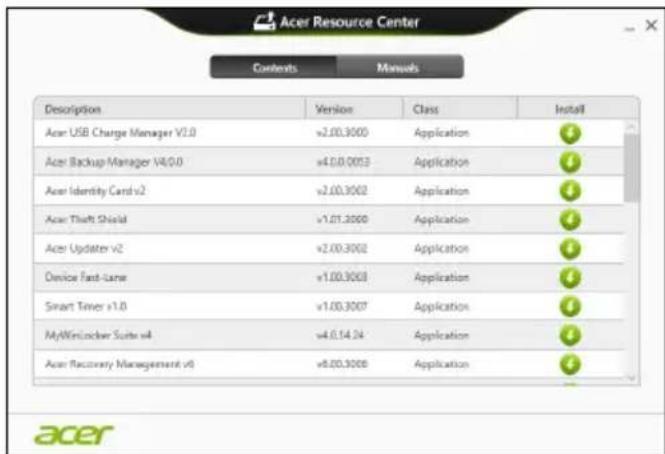 ACER Aspire E1571G - Reinstallare driver e applicazioni - 3