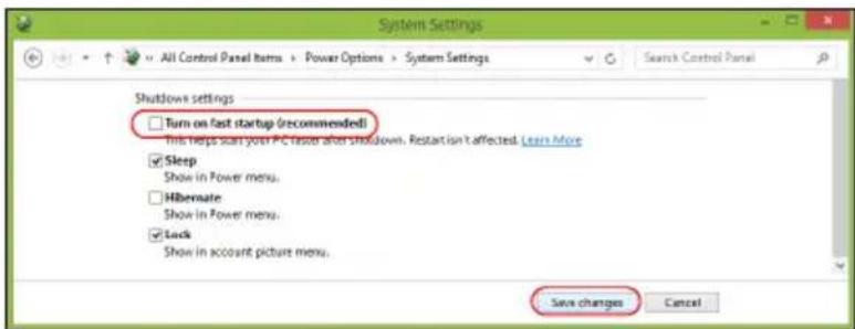 ACER Aspire E1571G - Disable Fast startup - 4