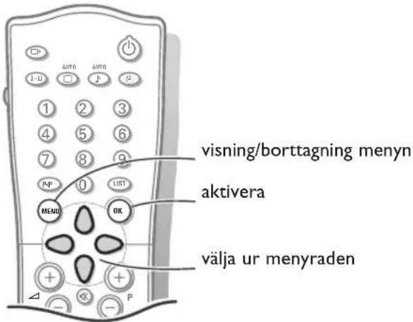 PHILIPS 20LCD35 - Användning av menyerna - 1