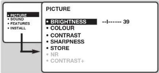 PHILIPS 20HF7835 - Adjusting the picture - 1