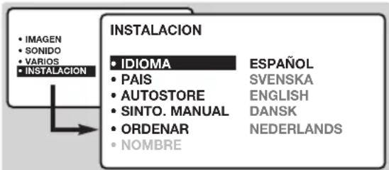 PHILIPS 20HF7835 - Elección del idioma y del país - 1