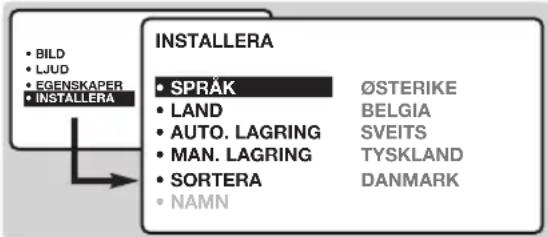 PHILIPS 20HF7835 - Val av språk och land - 1