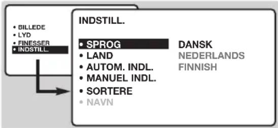 PHILIPS 20HF7835 - Valg af sprog og land - 1