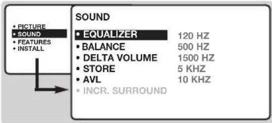 PHILIPS 20HF7835 - Adjusting the sound - 1