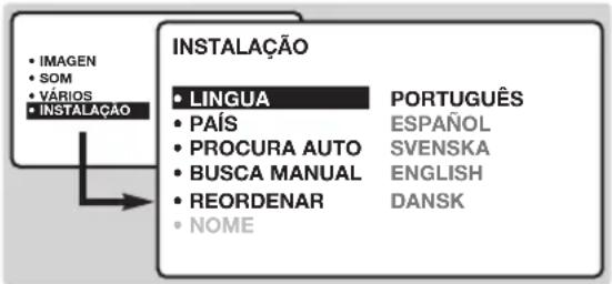 PHILIPS 20HF7835 - Selecção da língua e do país - 1