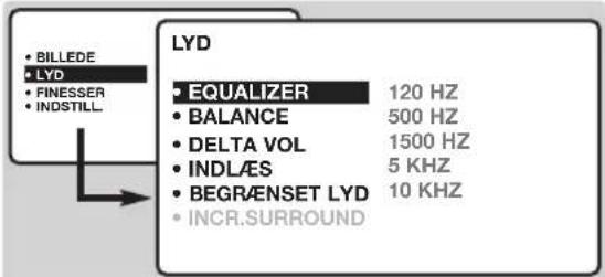 PHILIPS 20HF7835 - Indstilling af lyd - 1