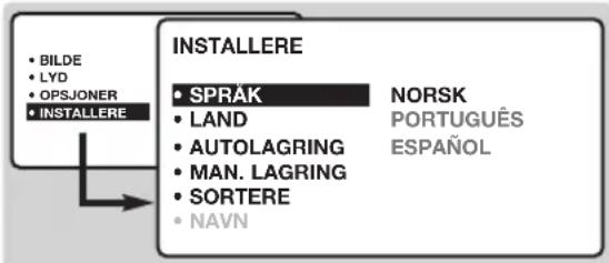 PHILIPS 20HF7835 - Valg av språk og land - 1