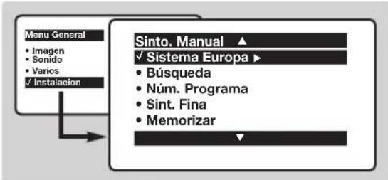 PHILIPS 28DW6559 - Sintonización manual de los programas analógicos - 1