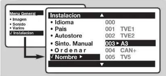 PHILIPS 28DW6559 - Dando nombre a los programas analógicos - 1