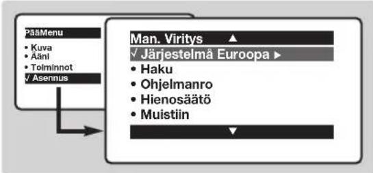 PHILIPS 28DW6559 - Manuaalinen analogisten kanavien virittäminen - 1