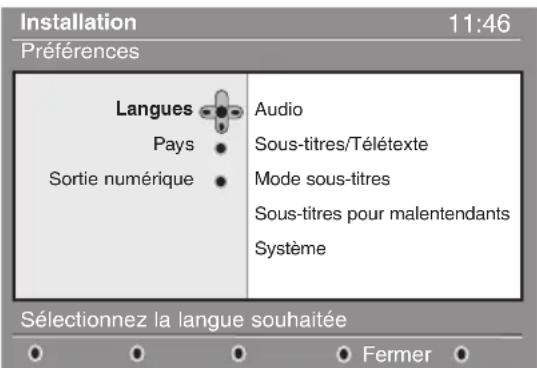 PHILIPS 28DW6559 - Langue et pays préférentiels - 1