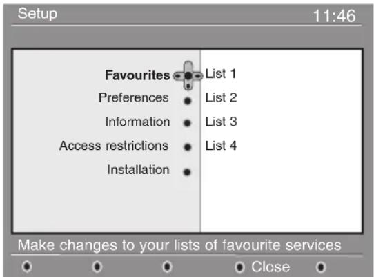 PHILIPS 28DW6559 - Setting up your favourite list - 1