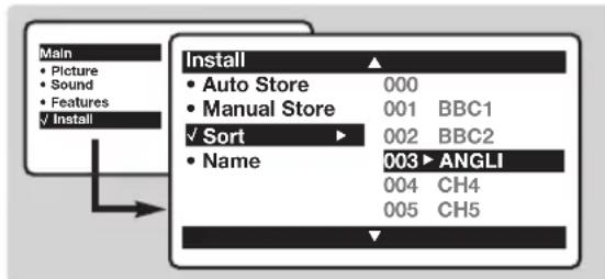 PHILIPS 28DW6559 - Sorting analogue programmes - 1