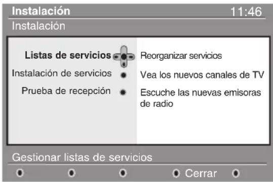 PHILIPS 28DW6559 - Ordenación de los servicios - 1