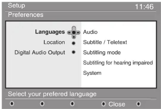 PHILIPS 28DW6559 - Language and location preferences - 1
