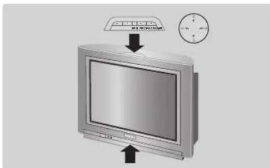 PHILIPS 28PT7139 - Toetsen van het TV toestel - 1